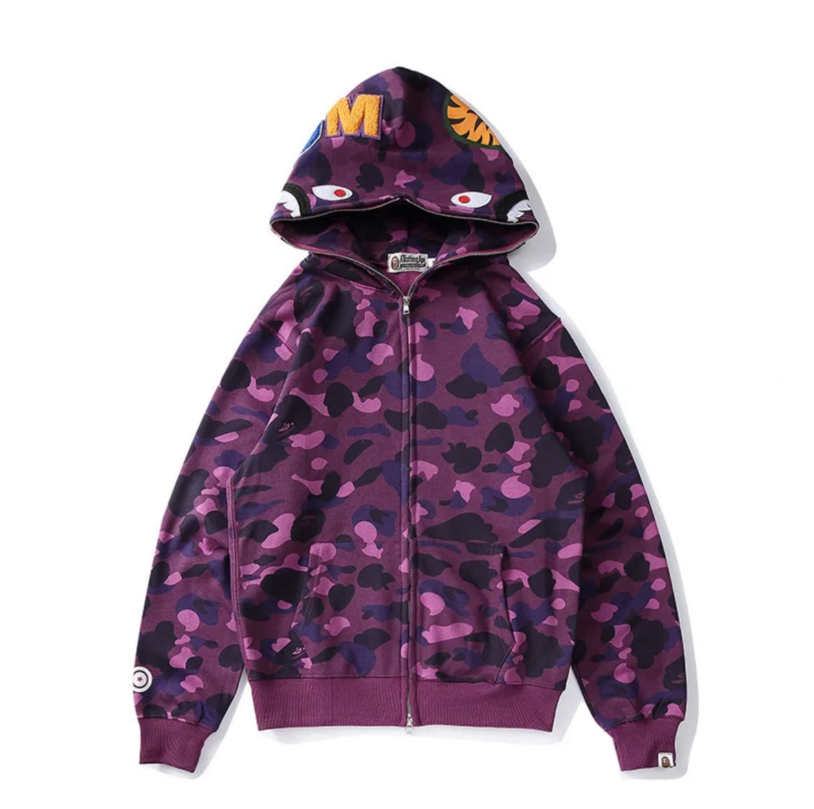 Bape Camo Shark Zip Up Hoodie