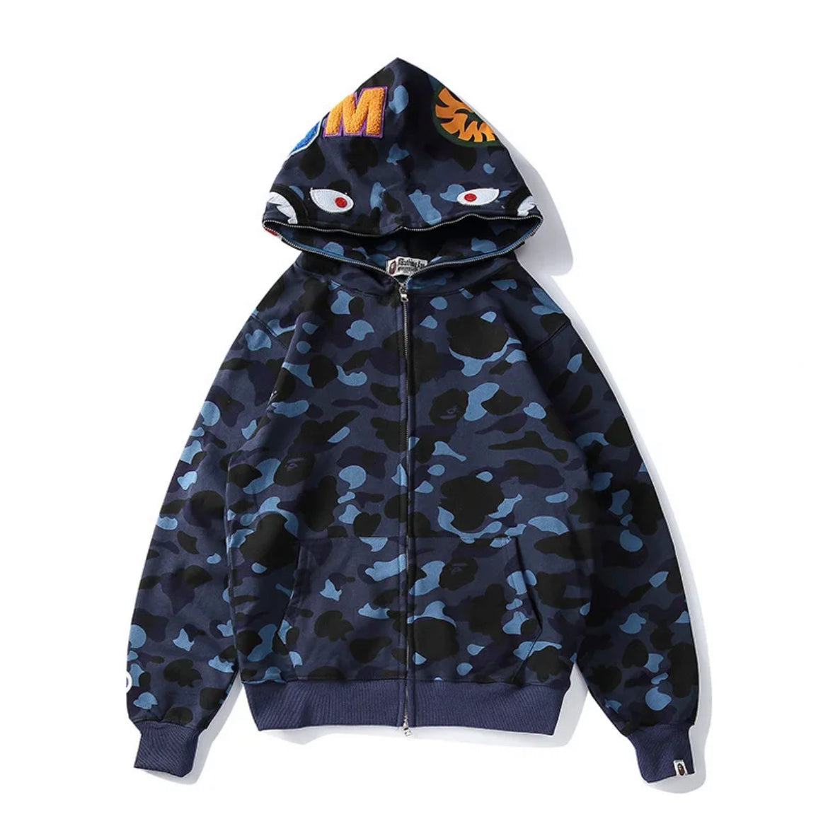 Bape Camo Shark Zip Up Hoodie