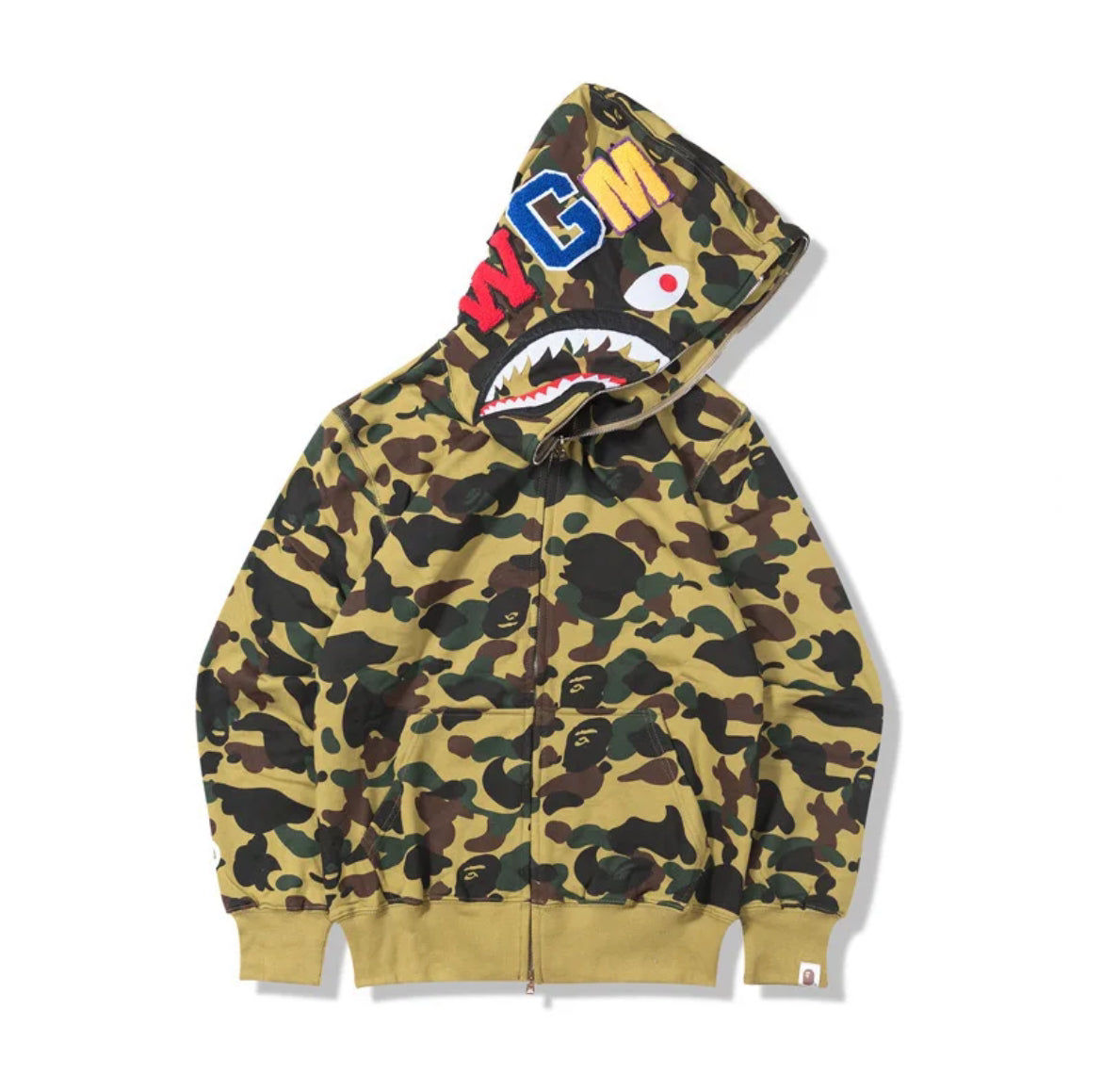 Bape Camo Shark Zip Up Hoodie