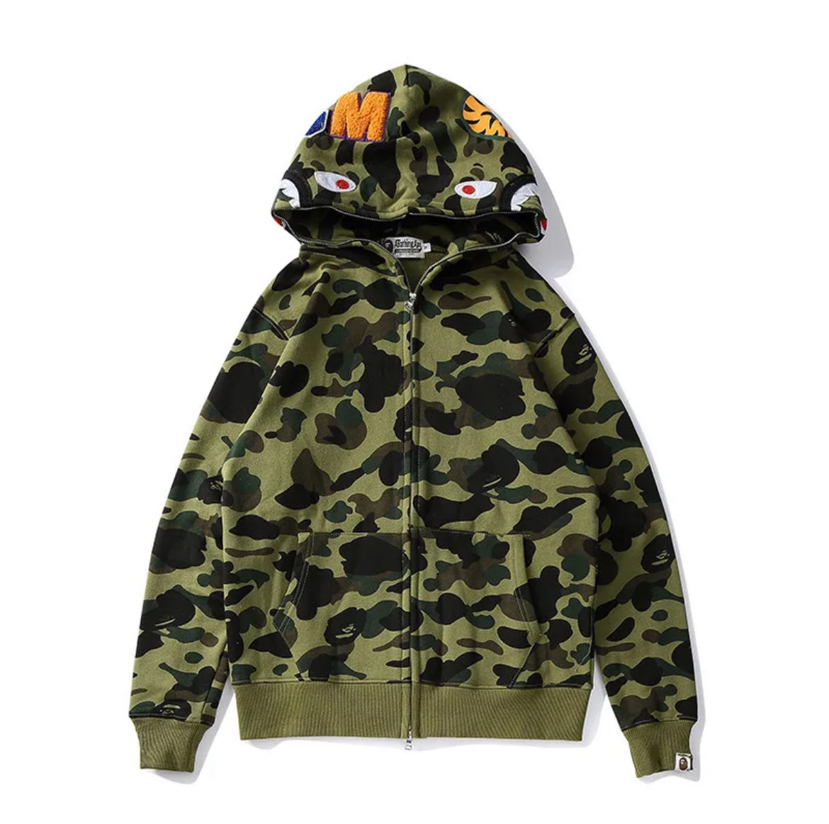 Bape Camo Shark Zip Up Hoodie